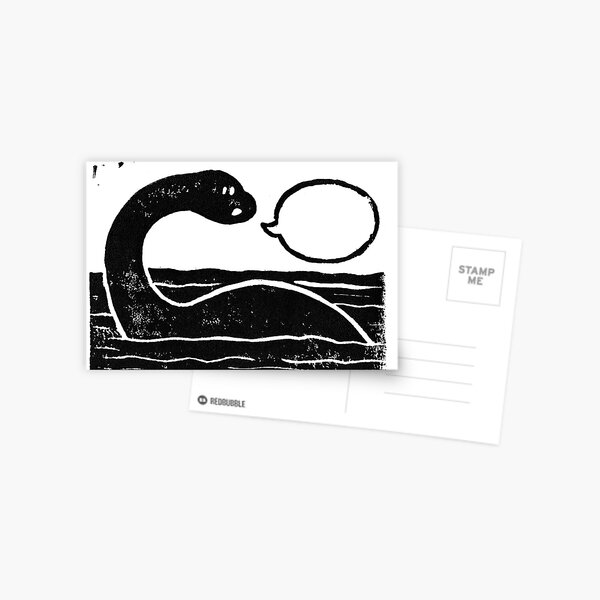 Item preview, Loch Ness Monster Nessie Speech Bubble designed and sold by DashMakesArt.