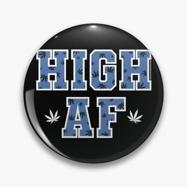 Item preview, High af pot leaf pattern gray blue designed and sold by YomeHayin.