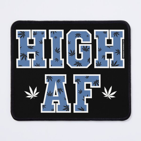 Item preview, High af pot leaf pattern gray blue designed and sold by YomeHayin.