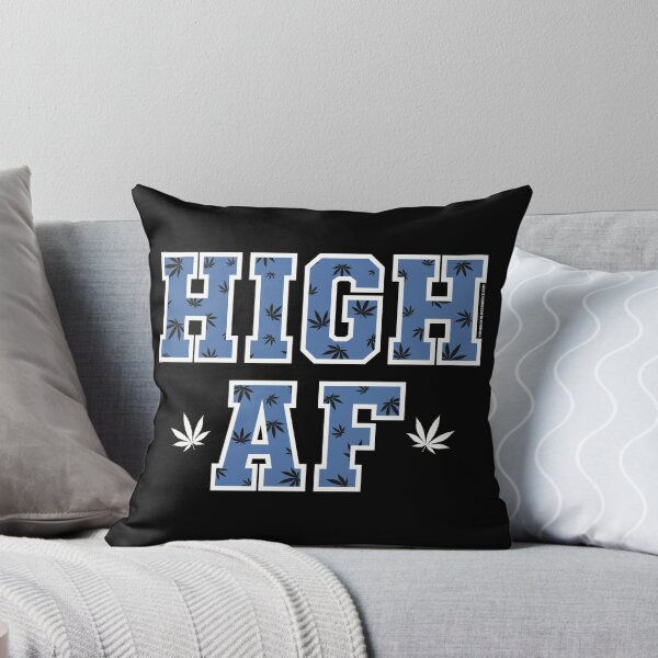 Item preview, High af pot leaf pattern gray blue designed and sold by YomeHayin.