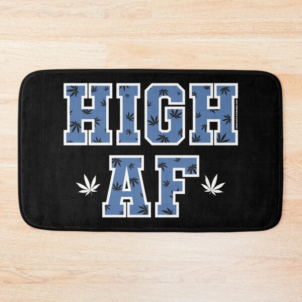 Item preview, High af pot leaf pattern gray blue designed and sold by YomeHayin.