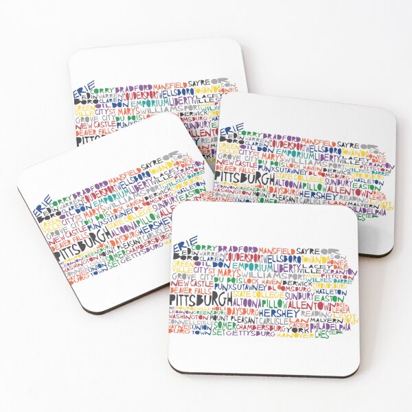 Item preview, Pennsylvania colorful typography art designed and sold by molly mattin.