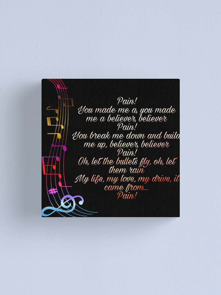 Imagine Dragons Believer Lyrics Print 