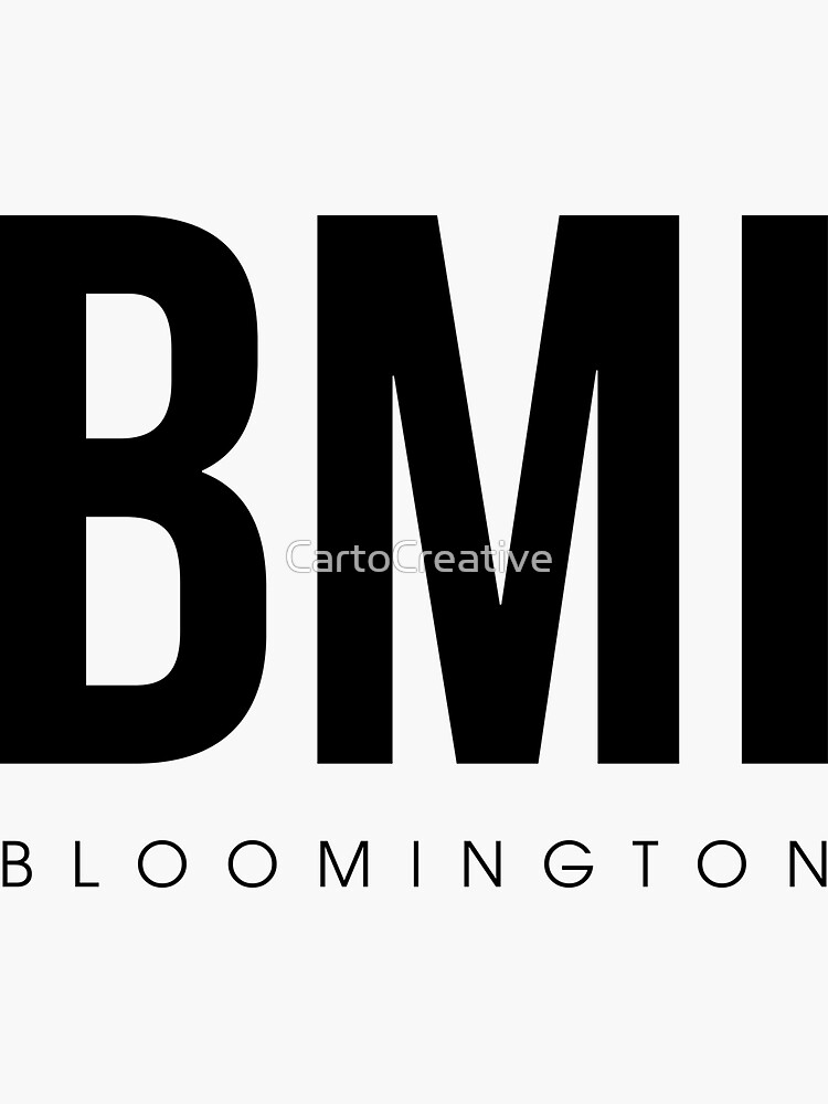 "BMI Bloomington Airport Code" Sticker for Sale by CartoCreative