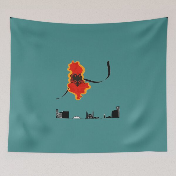 Item preview, Albanian Flag designed and sold by FunZoo.