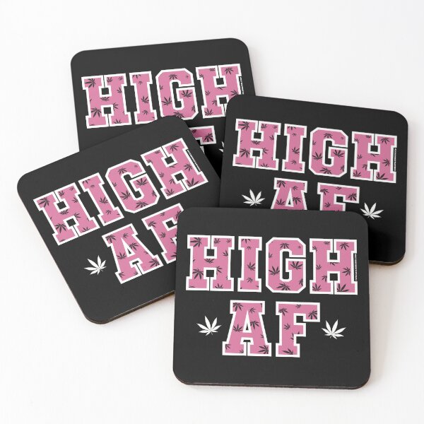 Item preview, High af pot leaf pattern pink designed and sold by YomeHayin.