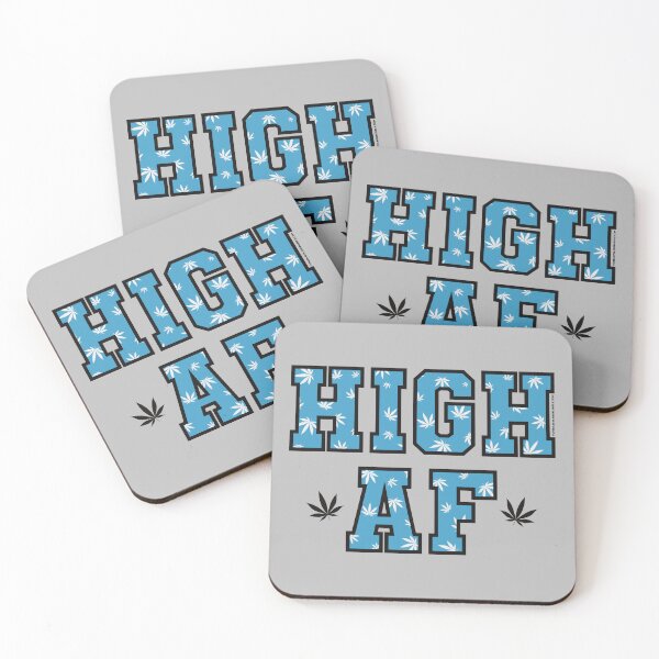 Item preview, High af pot leaf pattern blue designed and sold by YomeHayin.