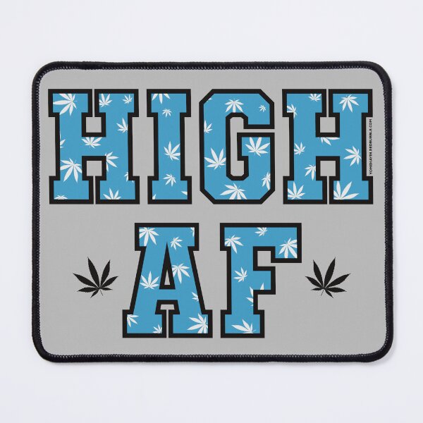 Item preview, High af pot leaf pattern blue designed and sold by YomeHayin.