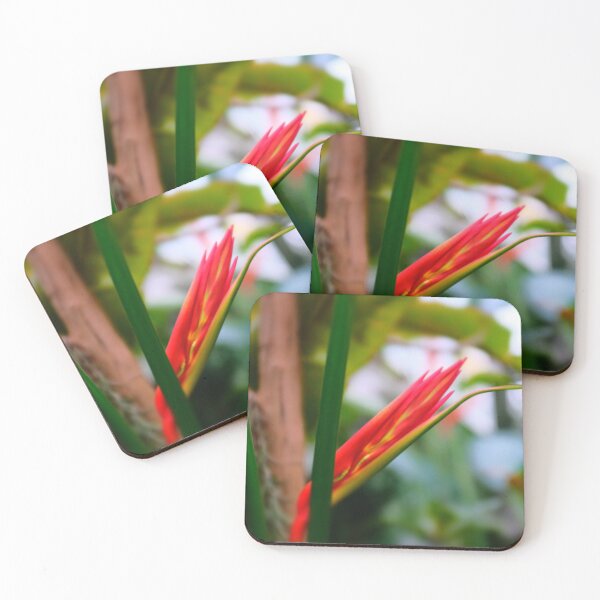 Item preview, Red tropical jungle plant  designed and sold by yourartylife.