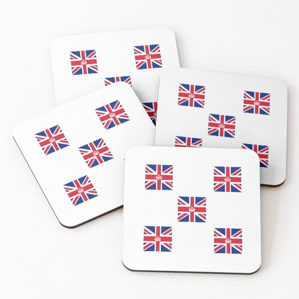 Item preview, Union Jack British Flag and Crown Square Sticker Pack  for Coronation designed and sold by LindaCooke.