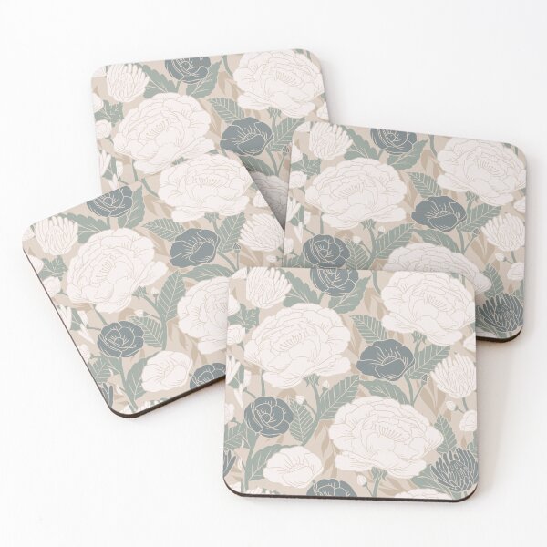 Item preview, Spring Garden on Taupe designed and sold by latheandquill.
