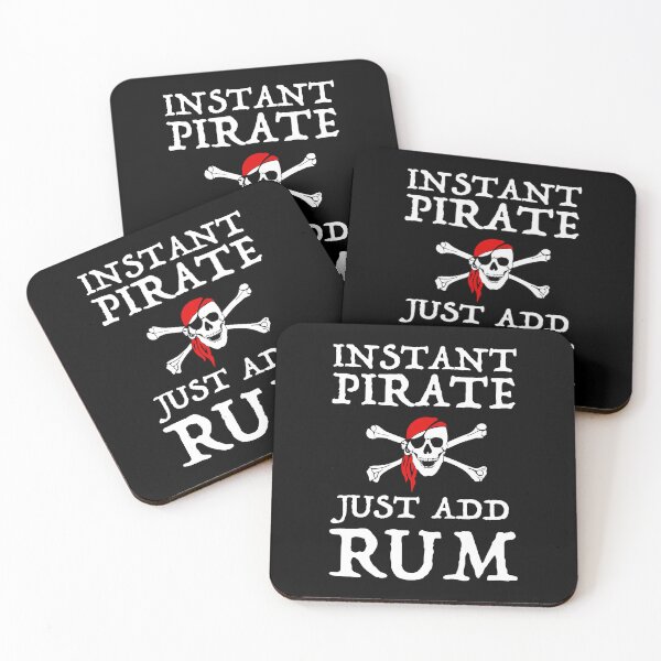 Item preview, Instant Pirate - Just Add Rum designed and sold by Cat Lady Designs.