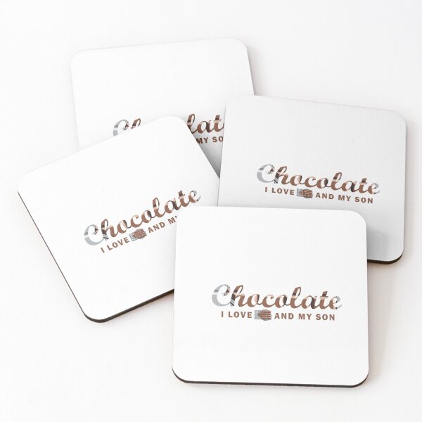 Item preview, I love chocolate and my son,I love chocolate and my son funny  designed and sold by mad art.