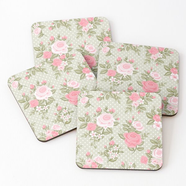 Item preview, Retro Flowers - Pink and Green designed and sold by miavaldez.