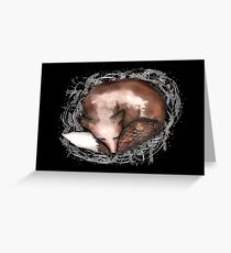 Sleeping fox Greeting Card