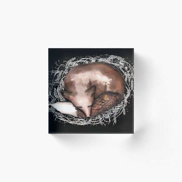Sleeping fox Acrylic Block