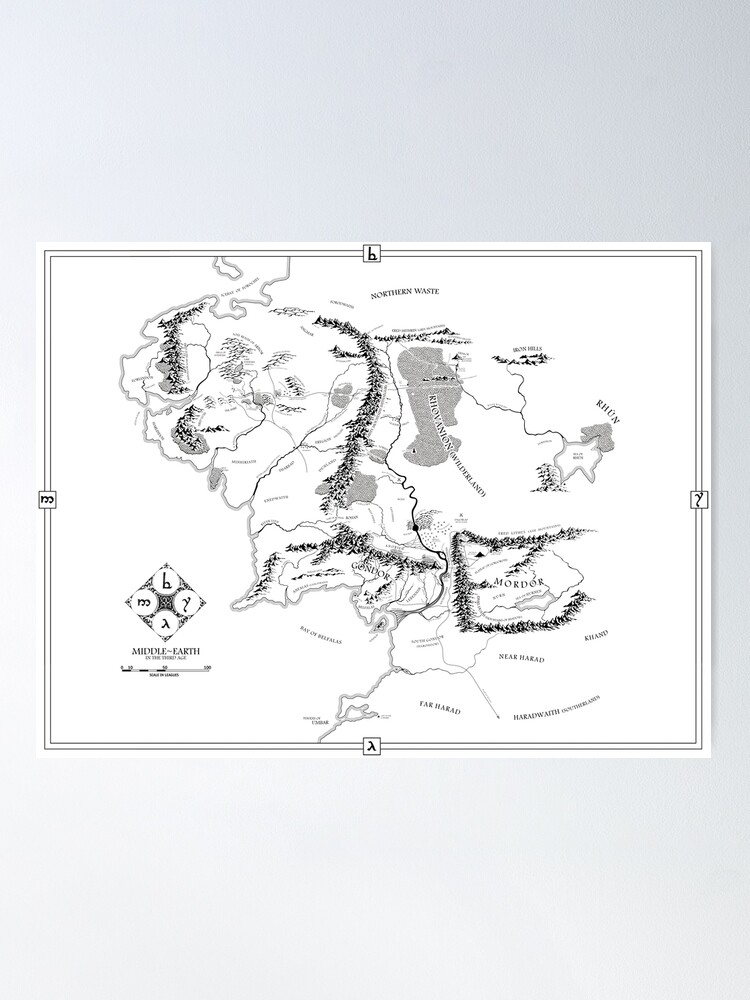 Fantasy Map  Poster for Sale by Beleg17