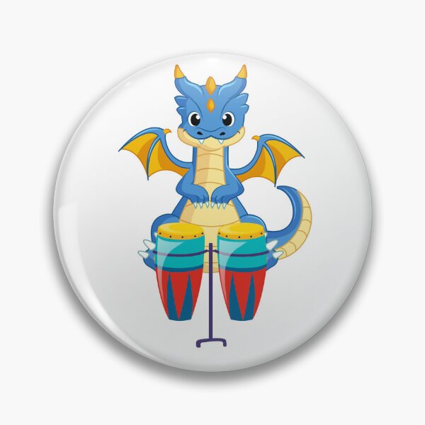 Item preview, Dragon Playing Conga Drum ,Funny Good Dragon Congo Drum Lovers Blue Design designed and sold by pedrored369.