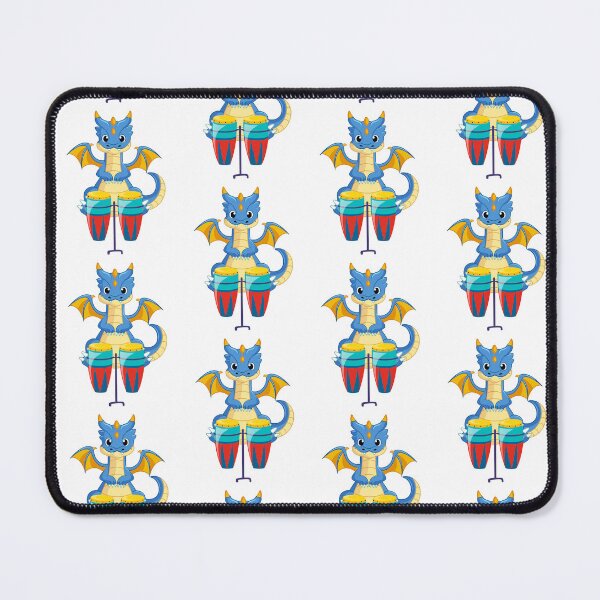 Item preview, Dragon Playing Conga Drum ,Funny Good Dragon Congo Drum Lovers Blue Design designed and sold by pedrored369.