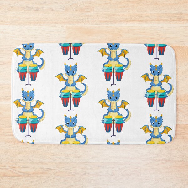 Item preview, Dragon Playing Conga Drum ,Funny Good Dragon Congo Drum Lovers Blue Design designed and sold by pedrored369.