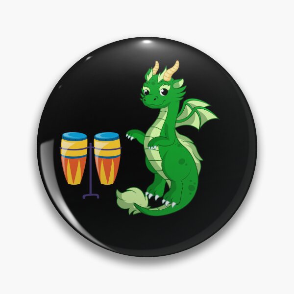 Item preview, Dragon Playing Conga Drum ,Funny Good Dragon Congo Drum Lovers Green Design designed and sold by pedrored369.