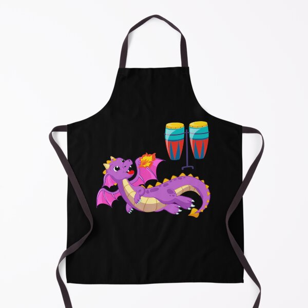 Item preview, Dragon Playing Conga Drum ,Funny Good Dragon Congo Drum Lovers Purple Design designed and sold by pedrored369.