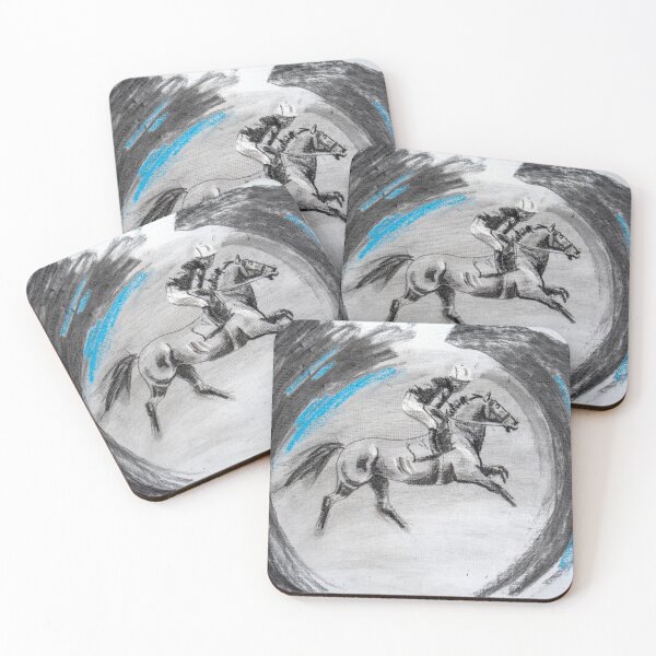 Item preview, Galloping Race Horse in Charcoal designed and sold by Kathysartroom.