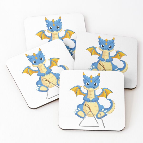 Item preview, Dragon Playing Triangle ,Funny Good Dragon Triangle Lovers Blue Design designed and sold by pedrored369.
