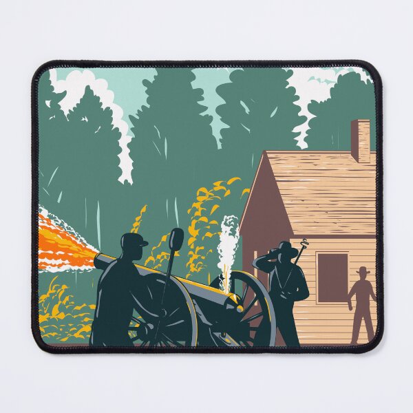Item preview, Union Soldiers Firing a 12 Pounder Napoleon Cannon in Demonstration of Civil War Era Ordnance Rifles WPA Poster Art designed and sold by patrimonio.