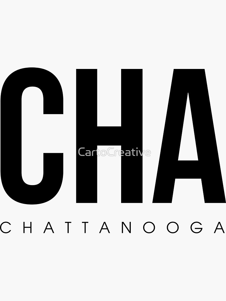 CHA Chattanooga Airport Code Sticker