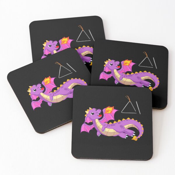 Item preview, Dragon Playing Triangle ,Funny Good Dragon Triangle Lovers Purple Design designed and sold by pedrored369.