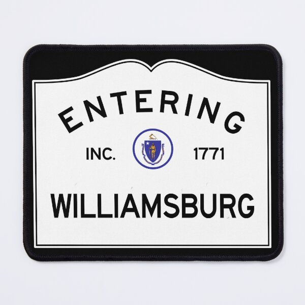 Item preview,  Entering Williamsburg Massachusetts - Commonwealth of Massachusetts Road Sign  designed and sold by NewNomads.