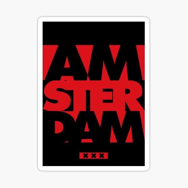 “Amsterdam design” Sticker for Sale by Alma-Studio | Redbubble