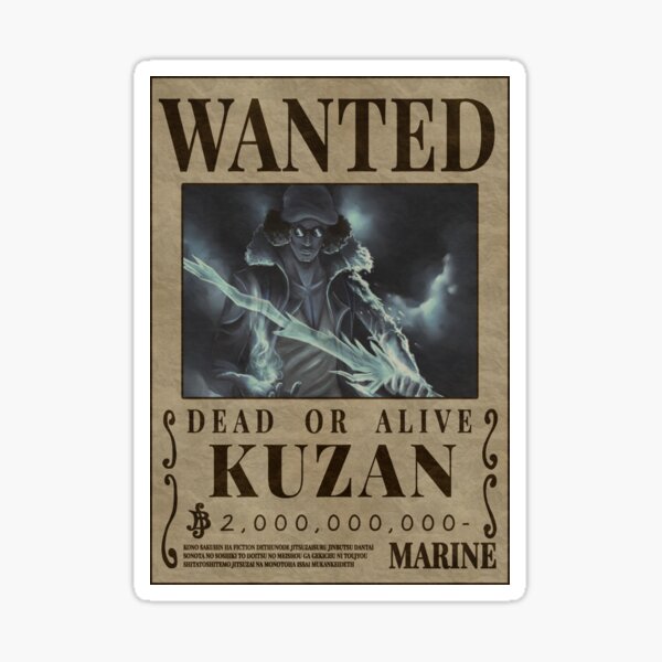 One Piece Bounty Wanted Poster Luffy 3 Billion White beard Sticker