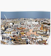Panoramic view of Sevilla, Spain Poster