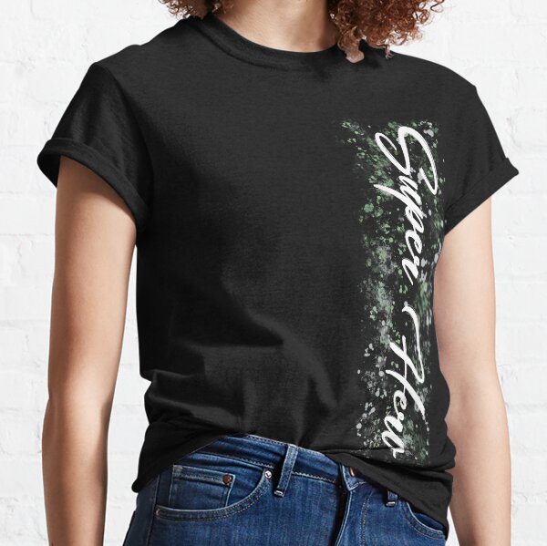 Super Hero Outline Power kraftvoll black Classic T-Shirt