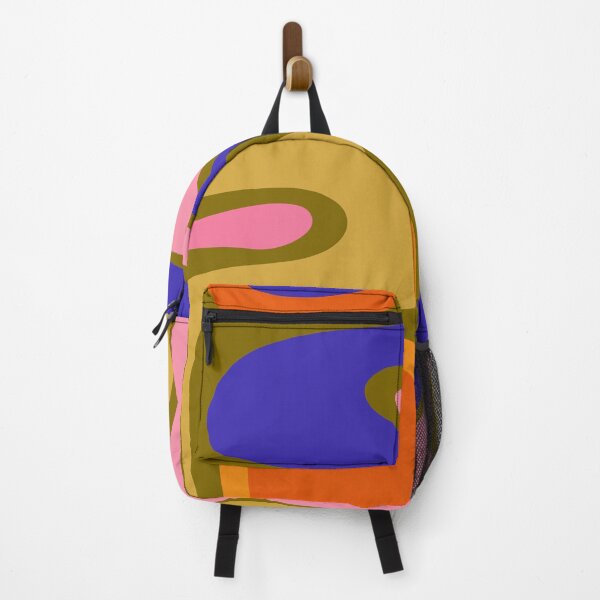 Item preview, Copacetic Retro Abstract Blue Pink Olive Orange  designed and sold by kierkegaard.