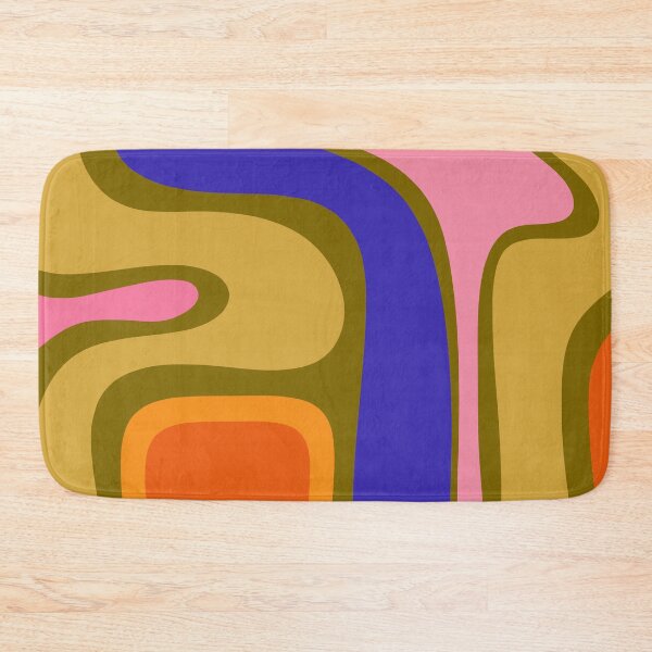 Item preview, Copacetic Retro Abstract Blue Pink Olive Orange  designed and sold by kierkegaard.