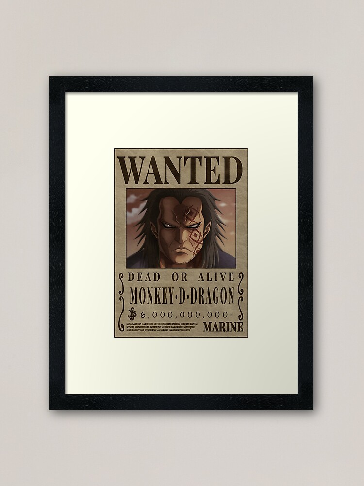 One Piece Wanted Posters - Monkey D. Dragon Wanted Wall Decor