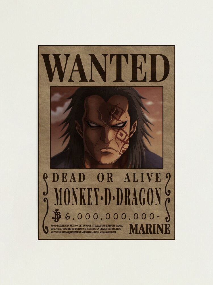 Monkey D Dragon Wanted Poster One Piece | Kids T-Shirt