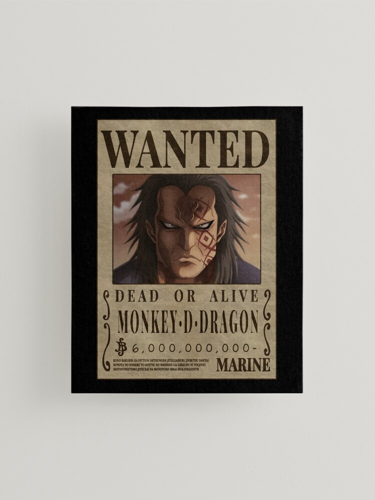 One Piece Merch - Dead or Alive Monkey D. Dragon Wanted Bounty