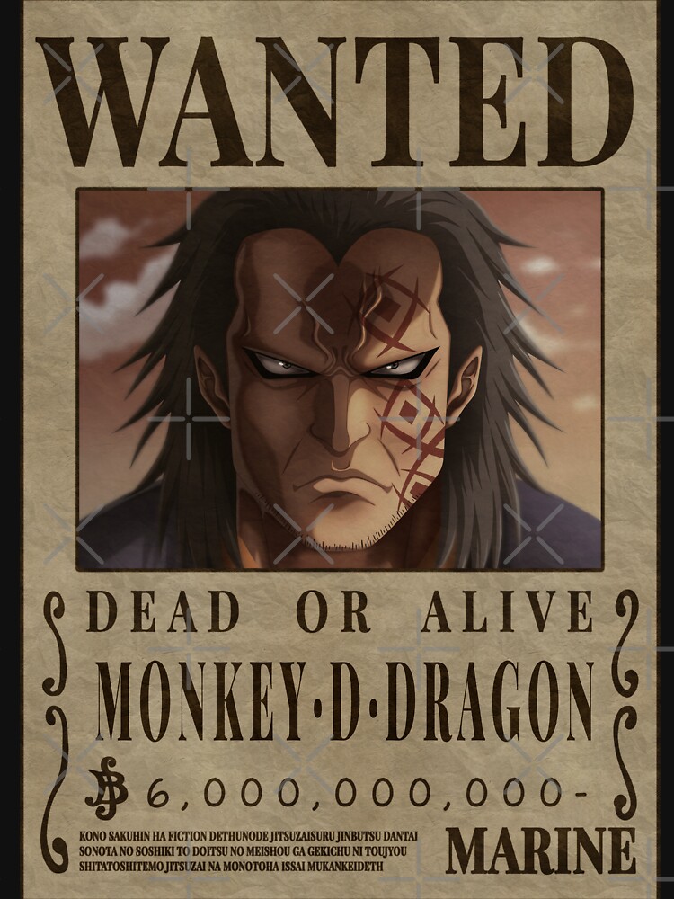 One Piece Merch - Dead or Alive Monkey D. Dragon Wanted Bounty