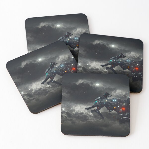 Item preview, Ronin spaceship over the clouds designed and sold by ScarletMagi.