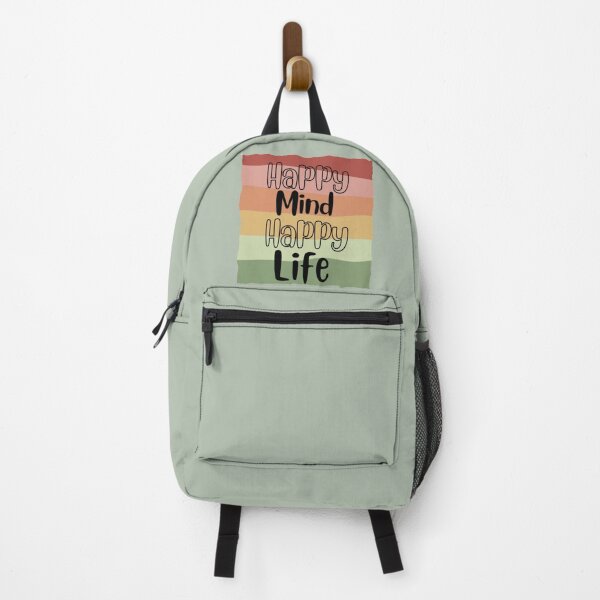 Item preview, Happy mind Happy life, inspirational lifequote, (spring colour palette, color palete) designed and sold by Sanaura.