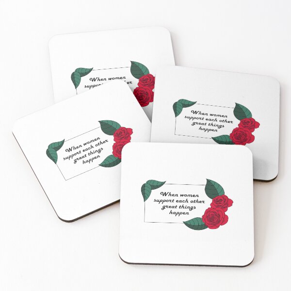 Item preview, When women support each other great things happen - red flowers designed and sold by Inspirationmotivation.