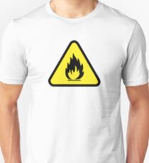 Flammable Caution Sign Unisex T-Shirt