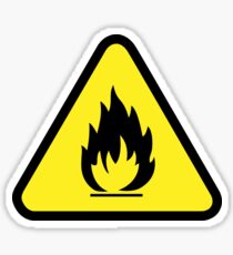 Flammable Caution Sign Sticker