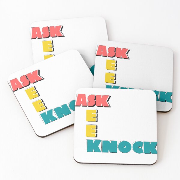 Item preview, Ask Seek Knock Typography designed and sold by happyandbubbly.