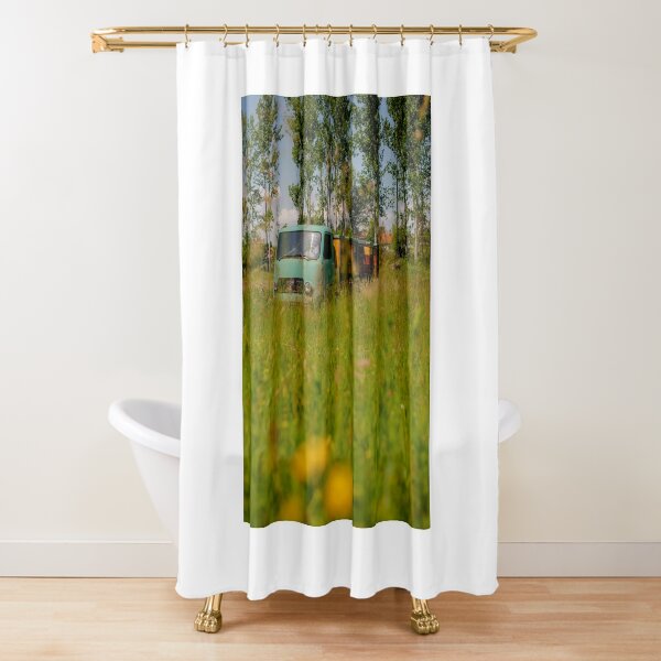Farmhouse Truck Sunflower Funny Bee Gnome Shower Curtain Bathroom Accessory Sets 