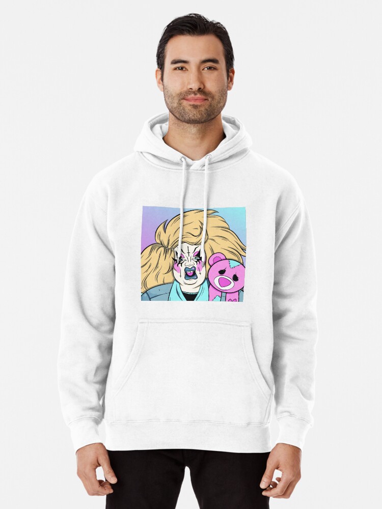 Thumbnail 1 of 5, Pullover Hoodie, Blushing Bear designed and sold by Karma Khaos.